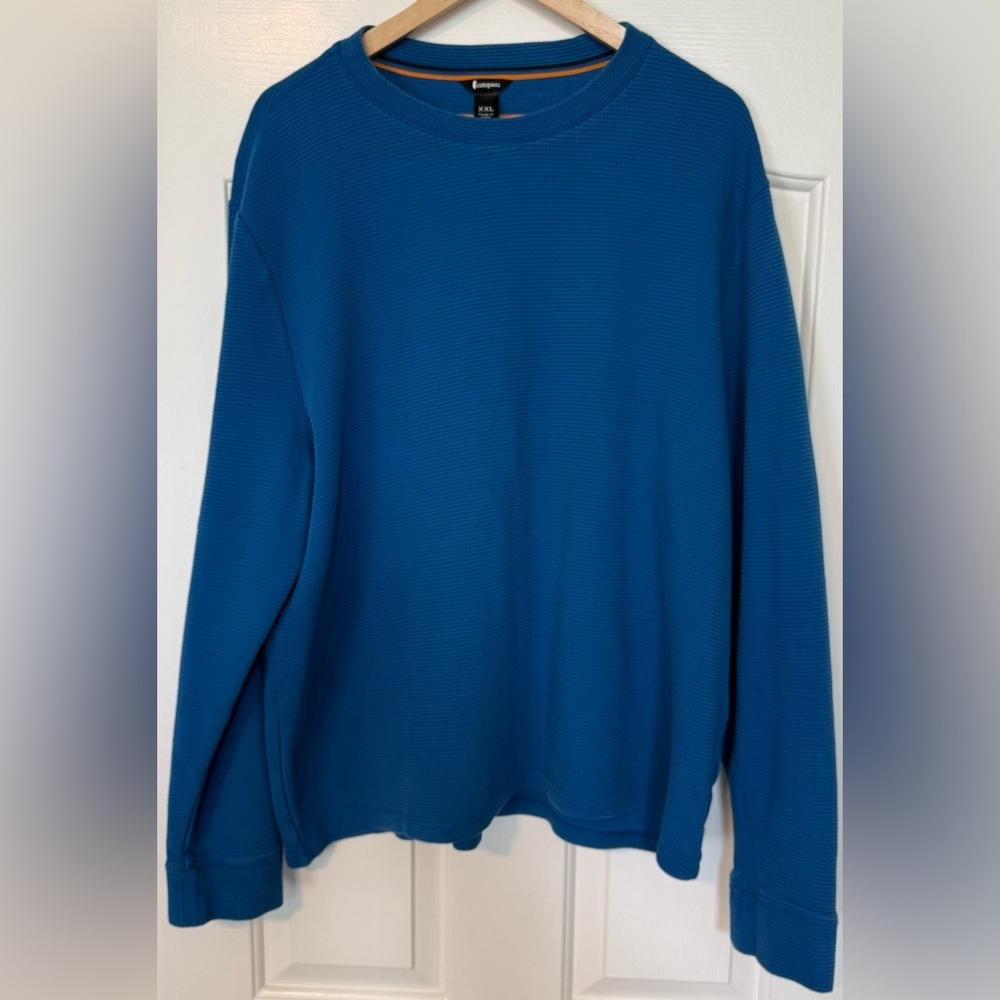 Blue Long Sleeve Shirt Cotopaxi Waffle Knit Thermal Crewneck XXL Blue Outdoor 🦙